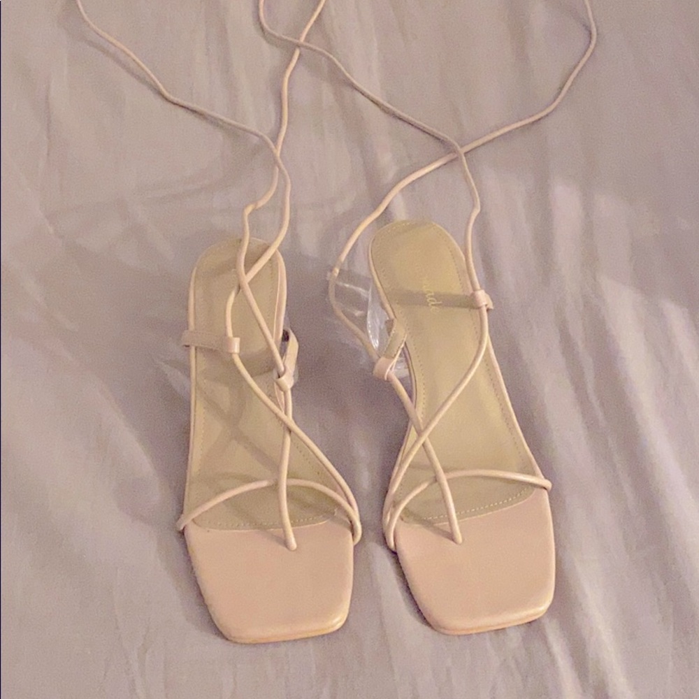 Brand new cute clear heels clear heel